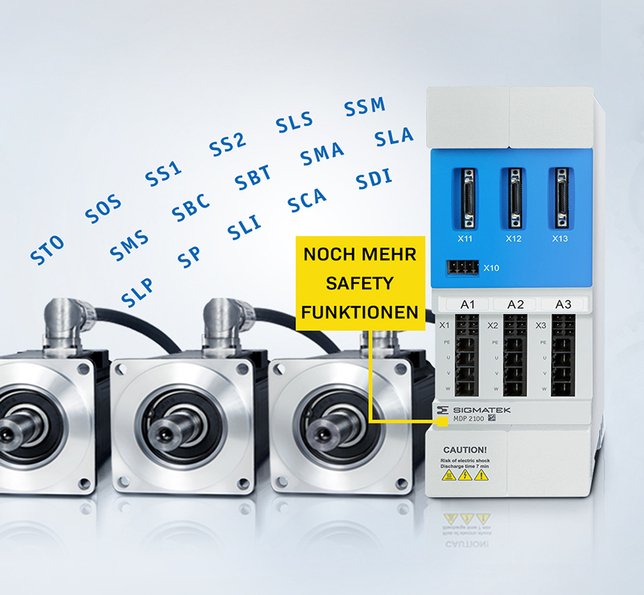 Servodrives MDD 2000: Noch mehr Safety-Funktionen integriert